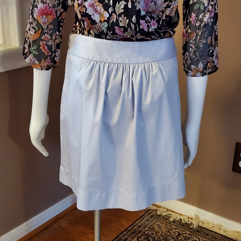 J CREW Factory light gray cotton sateen skirt size 2 - Picture 3 of 5